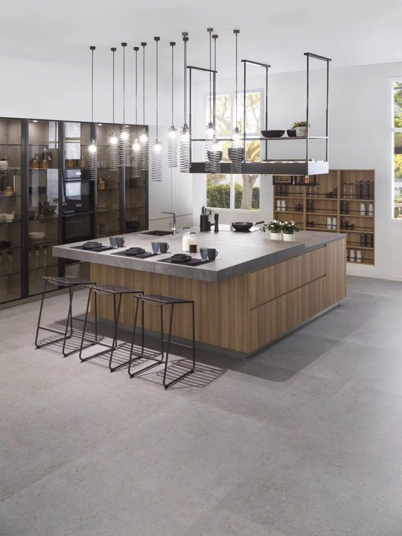 Gres Porcelanosa MATIKA efekt beton, kamień - aranzacja w minimalistycznym wnetrzu