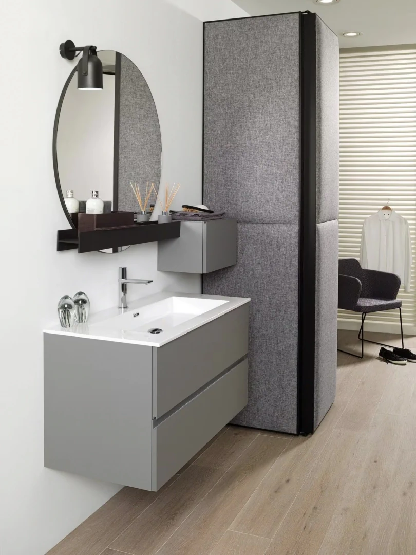 Gres Porcelanosa DEVON efekt drewno - aranzacja w minimalistycznym wnetrzu