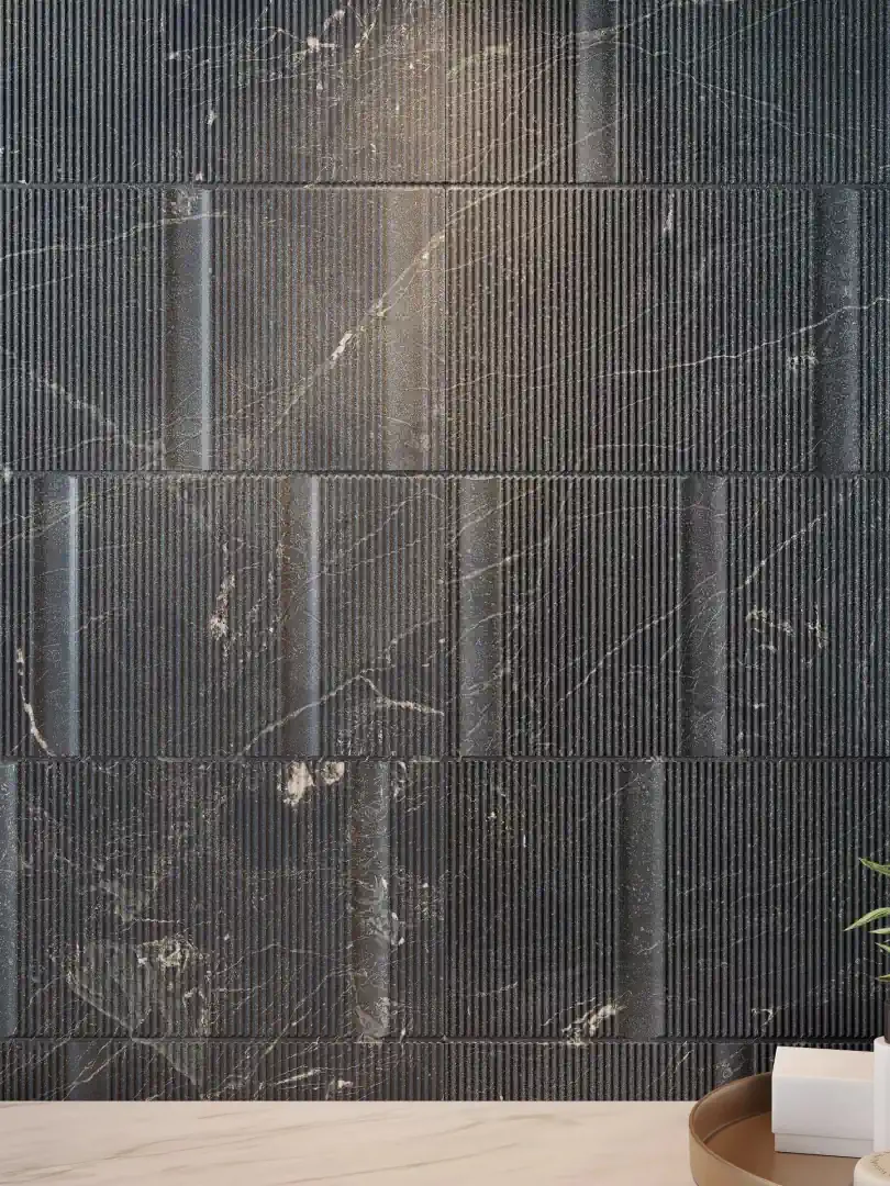 Gres Porcelanosa NOLITA MARQUINA efekt marmur - aranzacja w eleganckiej lazience