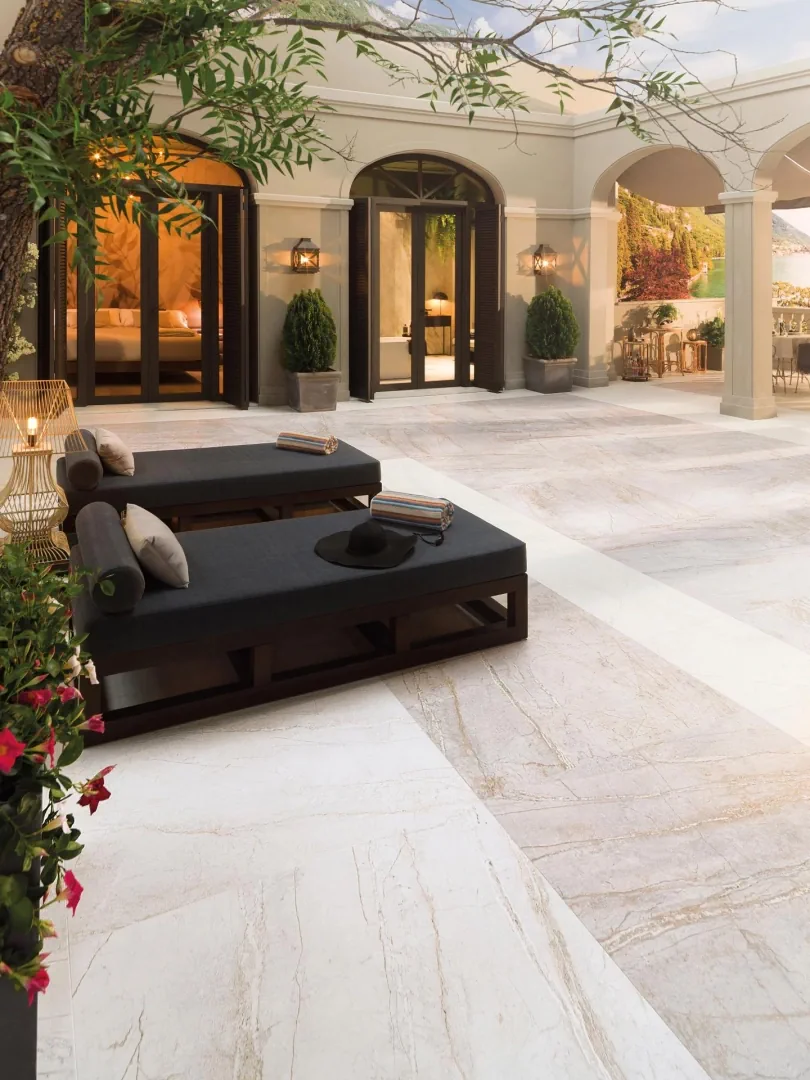 Gres Porcelanosa COLORADO efekt kamień - aranzacja w eleganckiej lazience