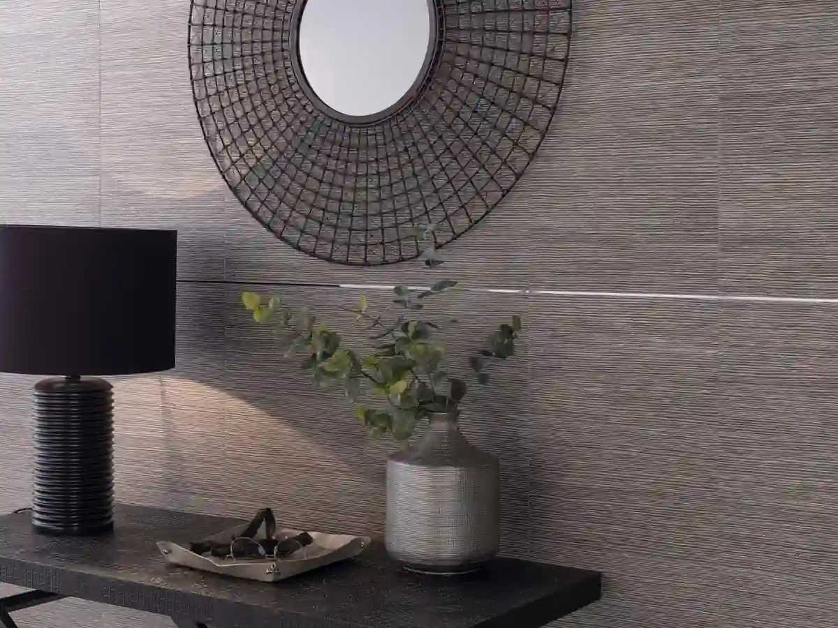 Gres Porcelanosa JAPAN efekt dywan, kolor - aranzacja w przestronnym holu