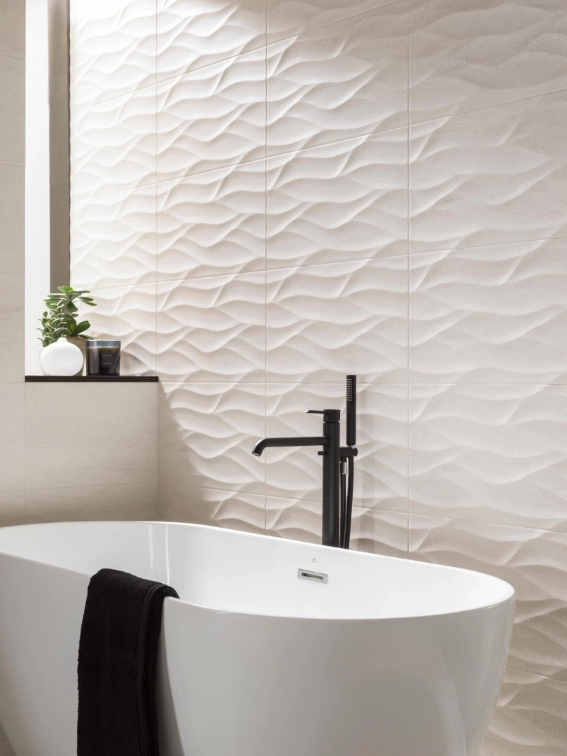 Gres Porcelanosa MADAGASCAR efekt kamień - aranzacja w elewacji domu