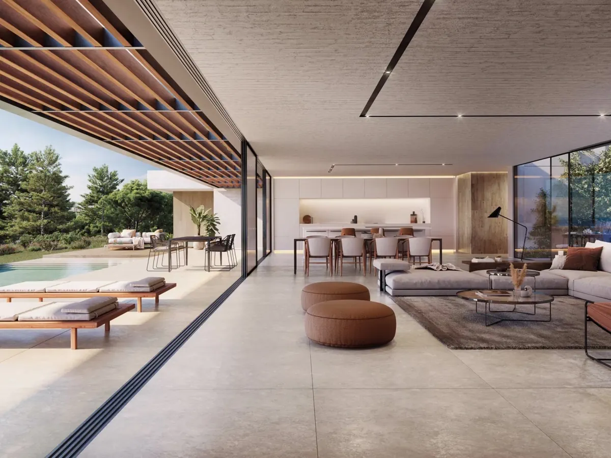 Gres Porcelanosa BERNA efekt kamień - aranzacja w eleganckiej lazience