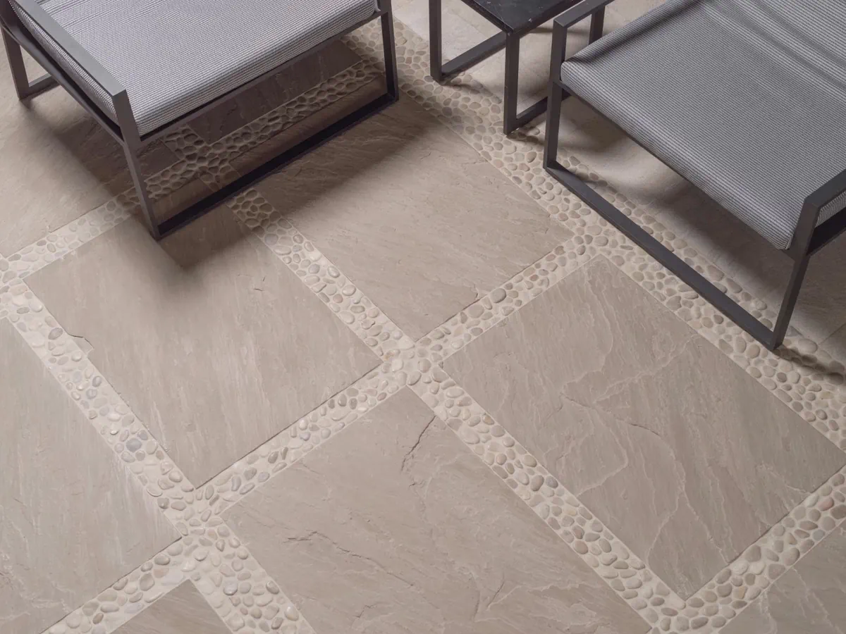 Gres Porcelanosa CANCUN efekt beton - aranzacja w eleganckiej lazience