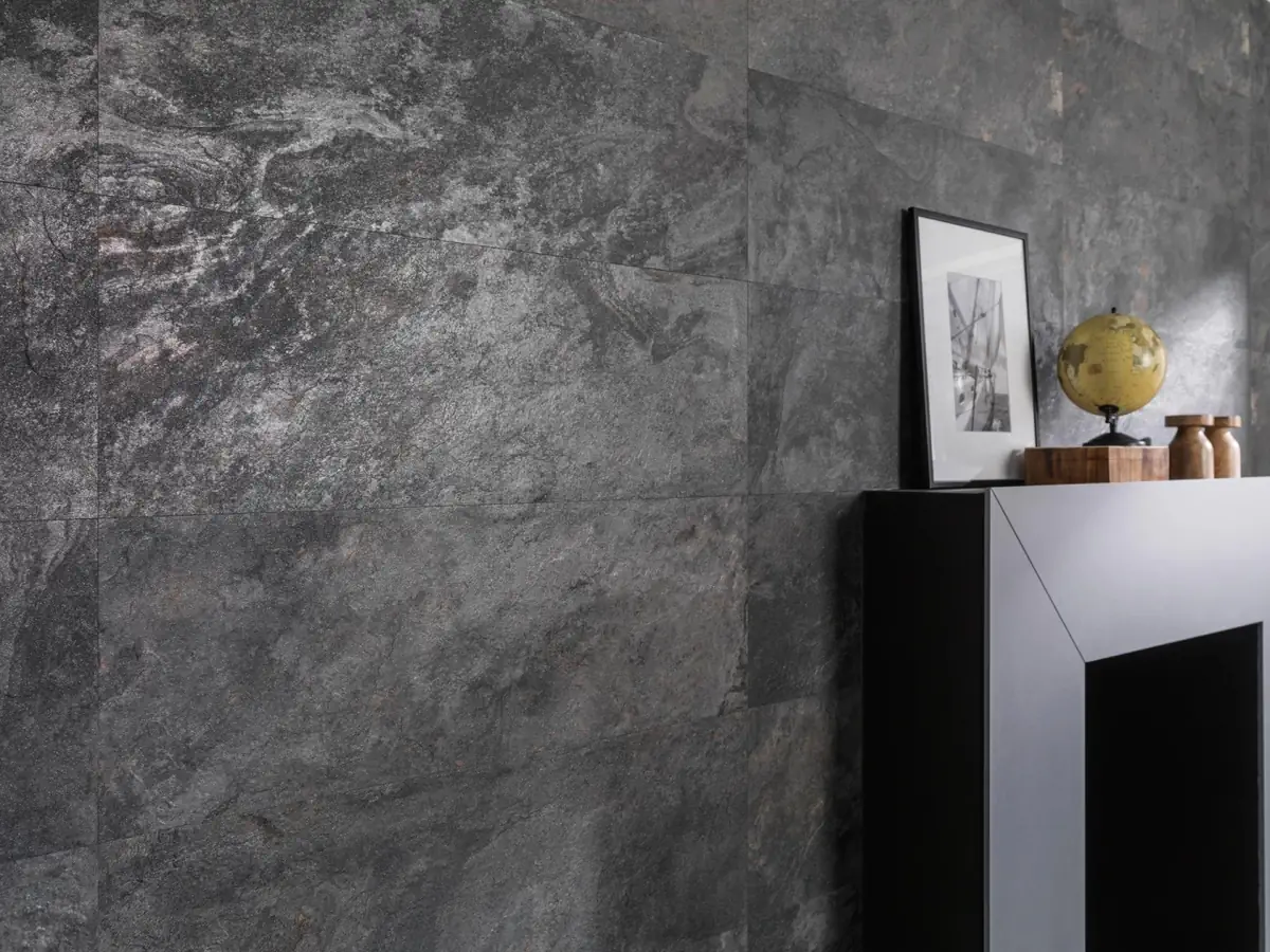 Gres Porcelanosa IMAGE efekt kamień - aranzacja w eleganckiej lazience
