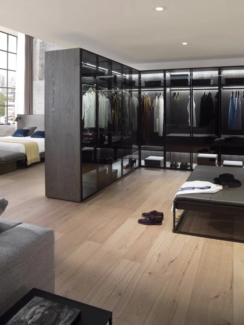 Gres Porcelanosa DELAWARE efekt drewno - aranzacja w elewacji domu