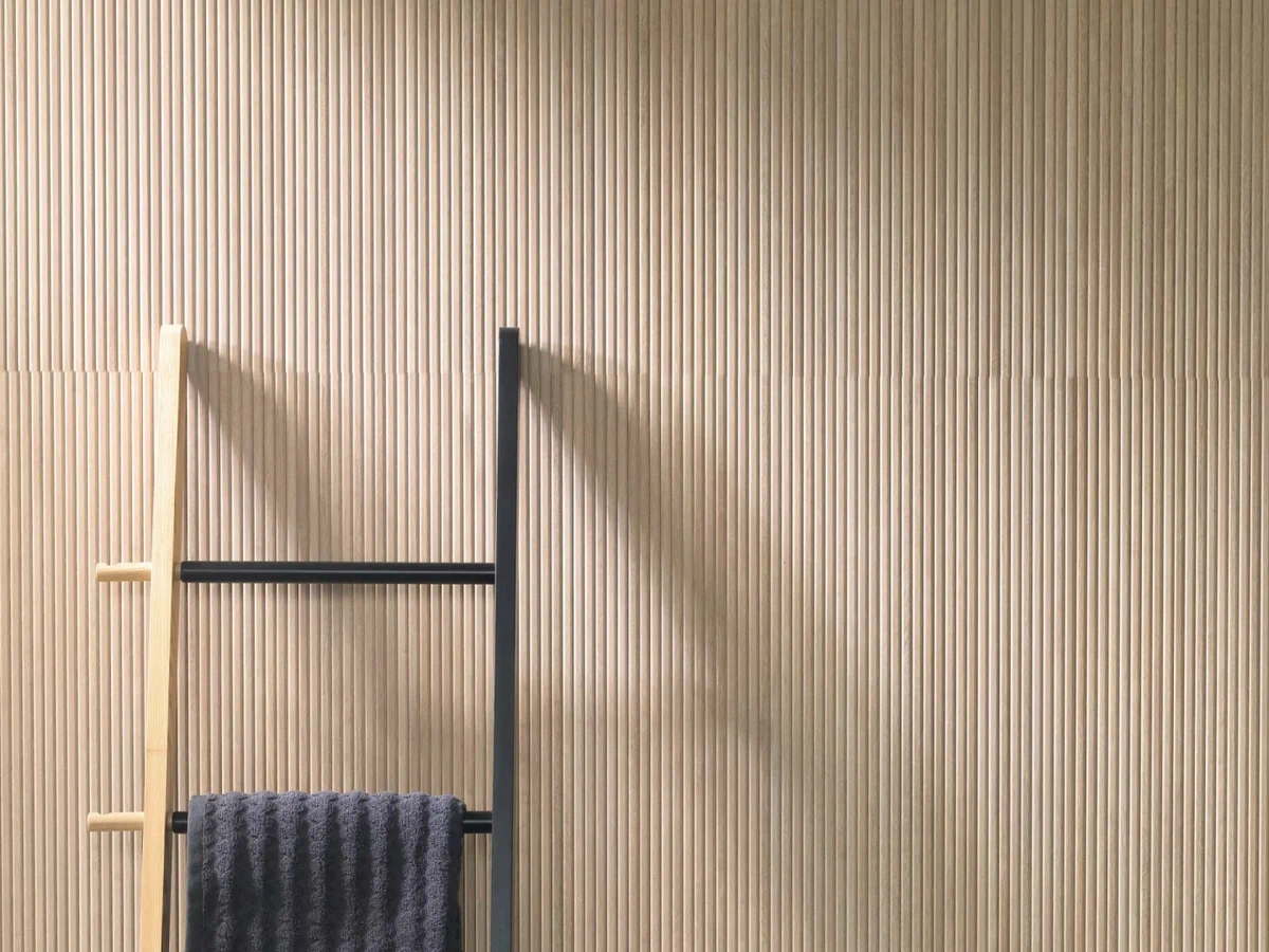 Gres Porcelanosa NEBRASKA efekt drewno - aranzacja w eleganckiej lazience