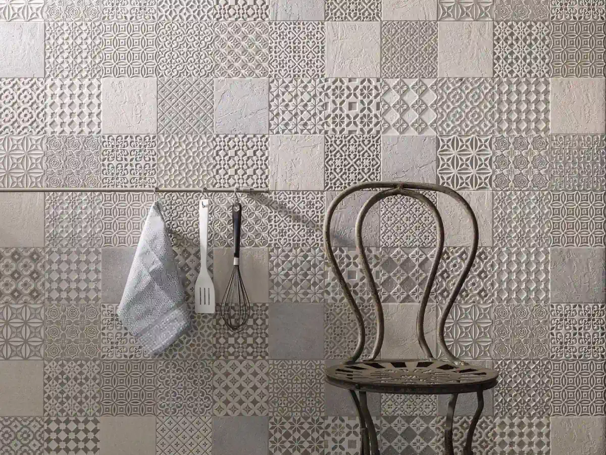 Gres Porcelanosa MARBELLA efekt wzór - aranzacja w elewacji domu