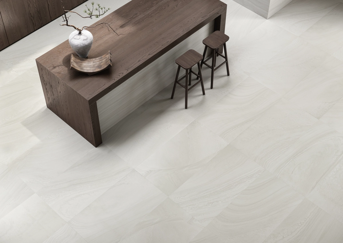 Gres Provenza VARANA STONE efekt kamień - aranzacja w eleganckiej lazience