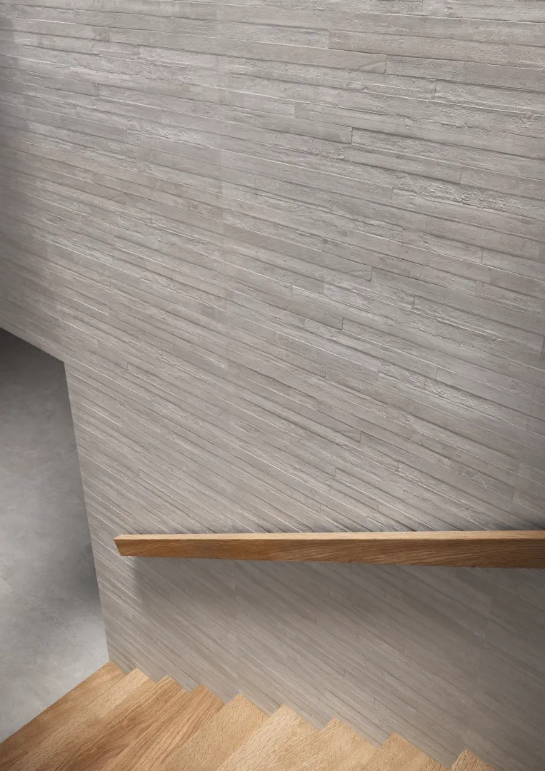 Gres Provenza RE-PLAY CONCRETE efekt beton - aranzacja w elewacji domu
