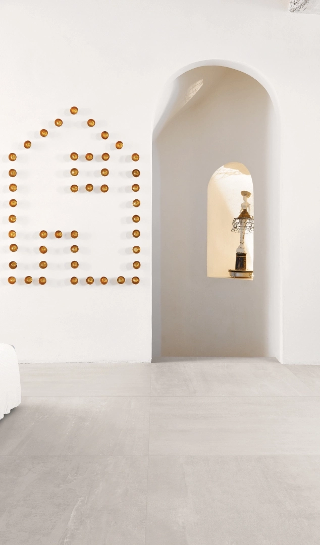 Gres Provenza GESSO efekt kamień - aranzacja w eleganckiej lazience