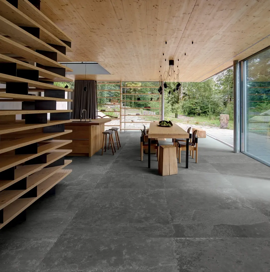 Gres Provenza GROOVE efekt beton - aranzacja w eleganckiej lazience