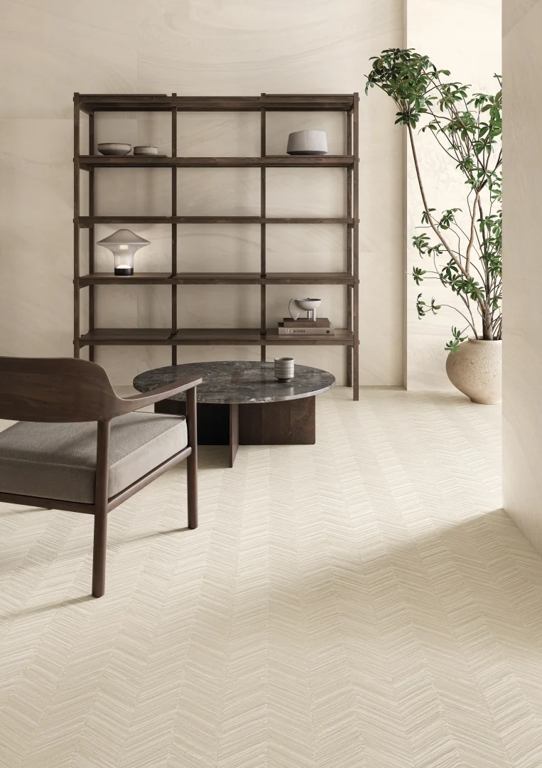 Gres Provenza VARANA STONE efekt kamień - aranzacja w eleganckiej lazience