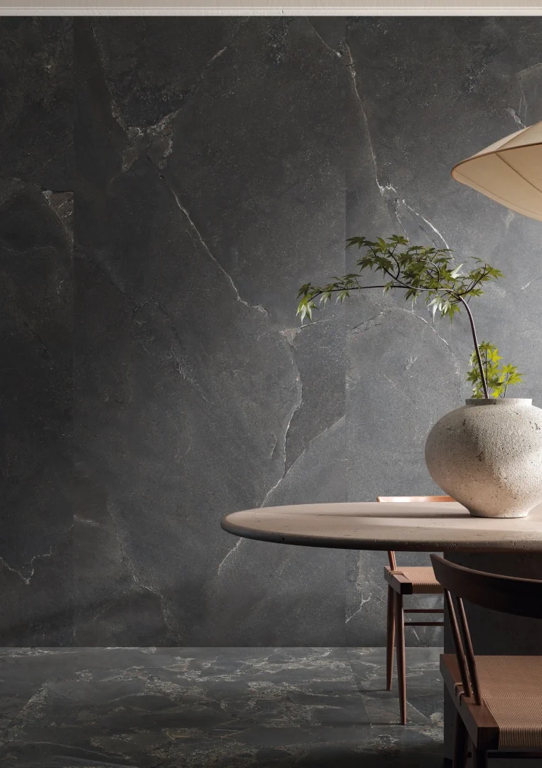 Gres Provenza UNIQUE INTENSITY efekt kamień - aranzacja w eleganckiej lazience