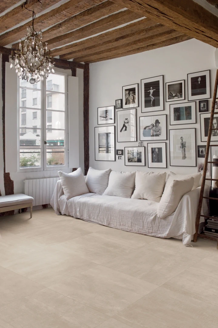 Gres Provenza GESSO efekt kamień - aranzacja w eleganckiej lazience
