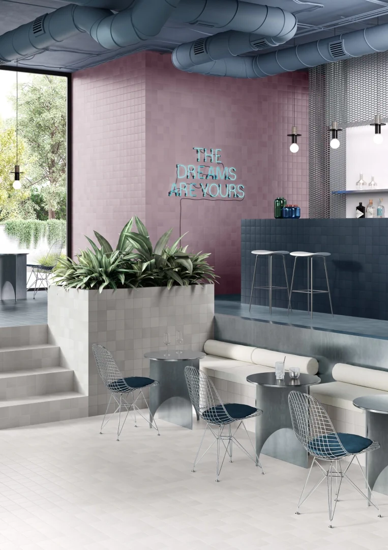 Gres Quintessenza PIGMENTO10 efekt kolor - aranzacja w eleganckiej lazience