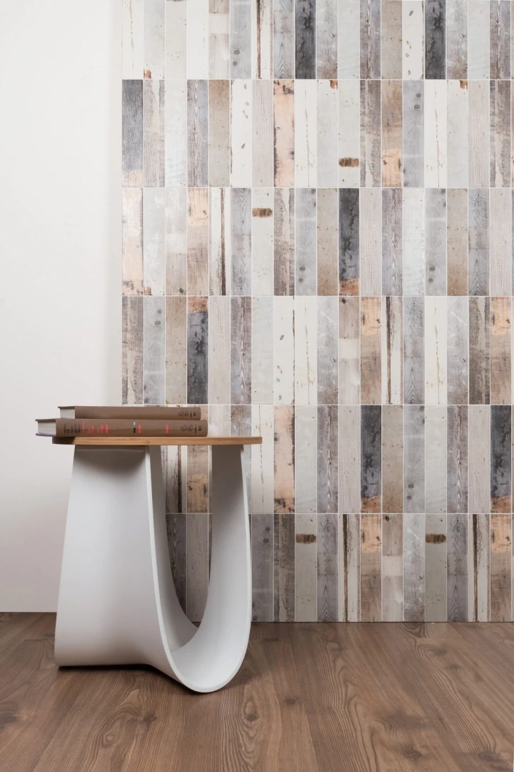 Gres Quintessenza PORTICCIOLO efekt kamień - aranzacja w eleganckiej lazience
