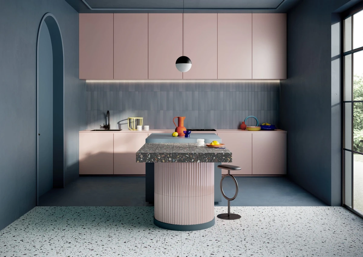 Gres Quintessenza PIGMENTO efekt kolor - aranzacja w eleganckiej lazience