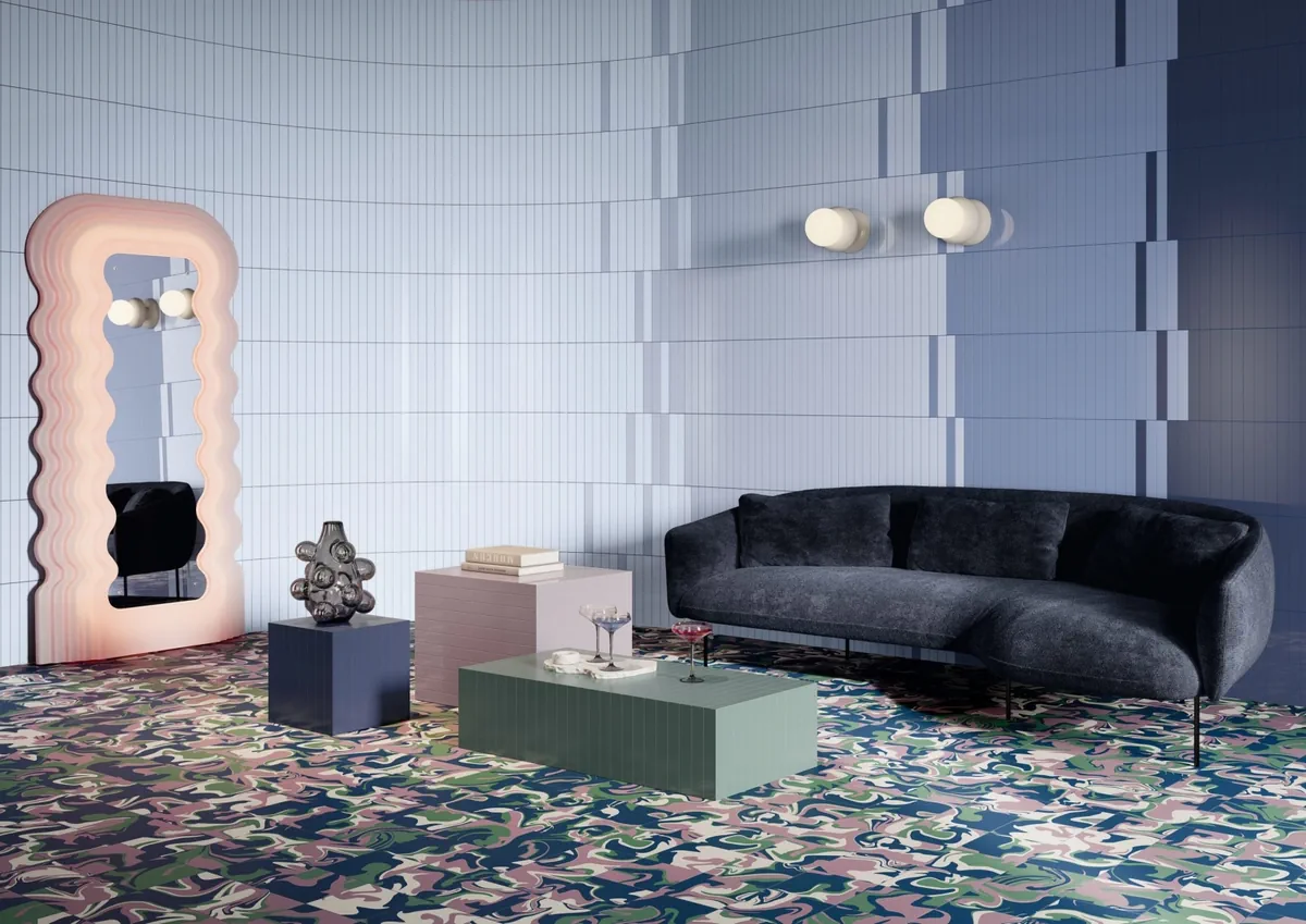 Gres Quintessenza COLORS efekt kolor - aranzacja w elewacji domu