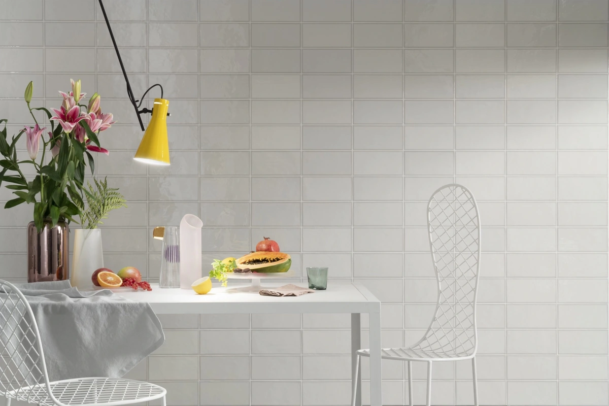 Gres Quintessenza RIQUADRI efekt beton - aranzacja w eleganckiej lazience