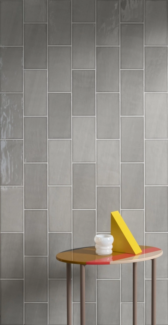 Gres Quintessenza RIQUADRI efekt beton - aranzacja w eleganckiej lazience