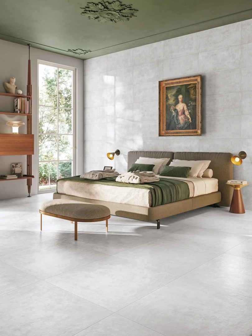 Gres Refin AFFRESCATI efekt metal, beton - aranzacja w elewacji domu