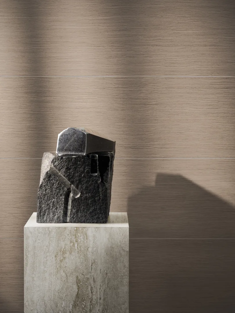 Gres Refin TAMASHI efekt drewno - aranzacja w eleganckiej lazience