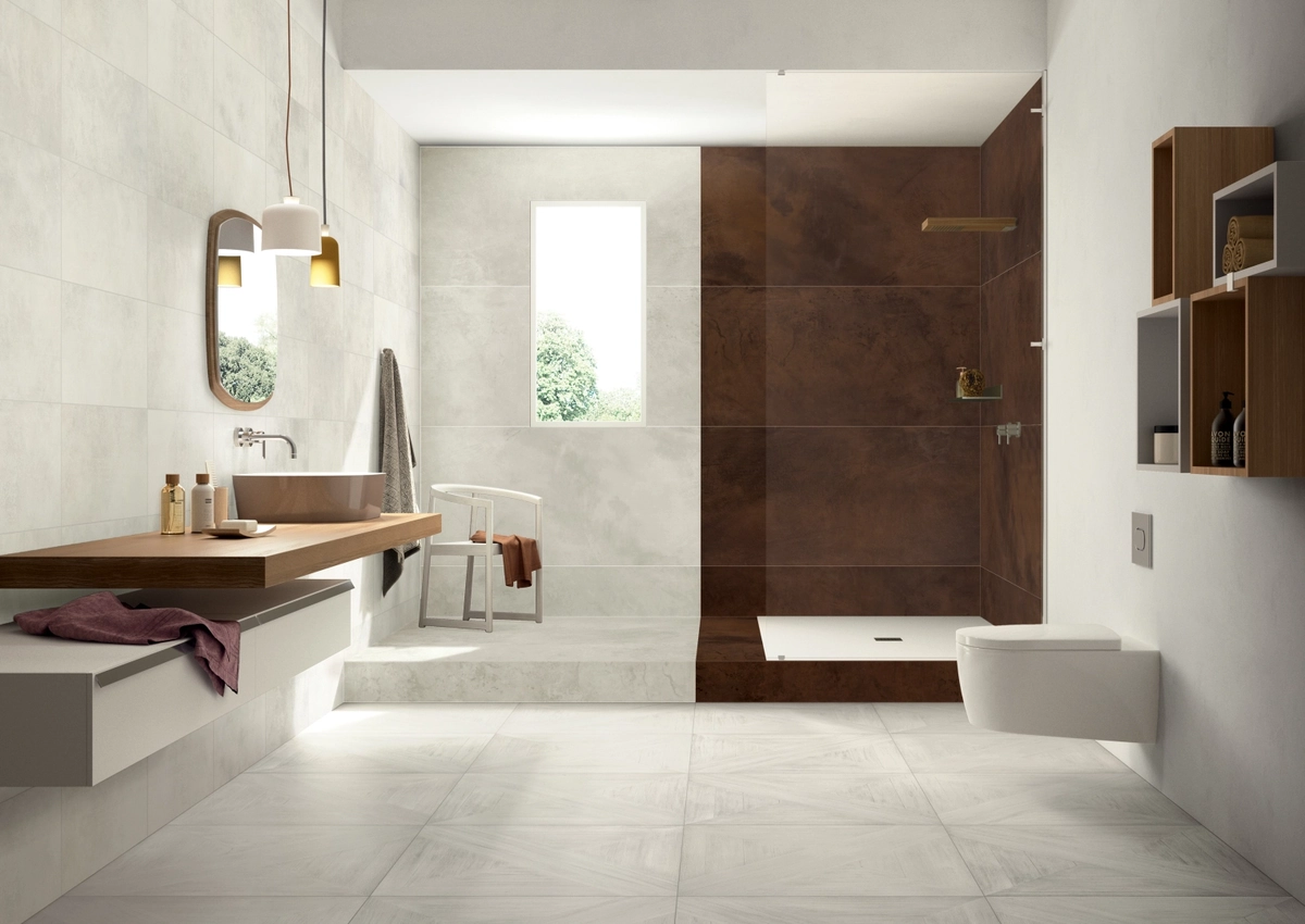 Gres Refin MANSION efekt drewno - aranzacja w elewacji domu