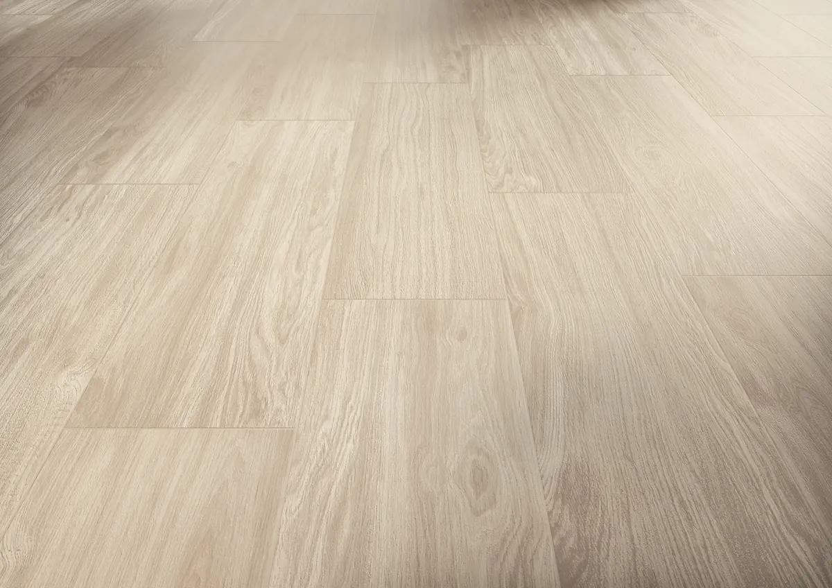 Gres Refin DECK efekt drewno - aranzacja w minimalistycznym wnetrzu
