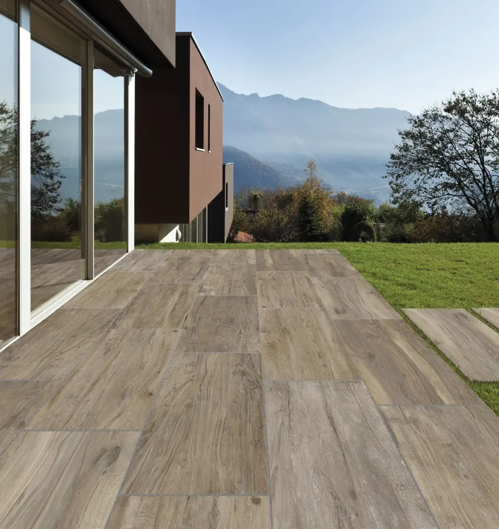 Gres Rondine HARD & SOFT efekt drewno - aranzacja w eleganckiej lazience