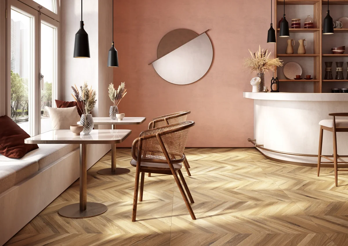 Gres Rondine TIMELESS efekt drewno - aranzacja w eleganckiej lazience