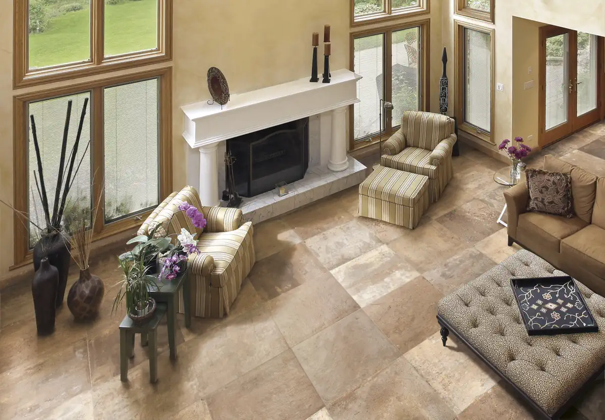 Gres Rondine BRISTOL efekt terakota - aranzacja w eleganckiej lazience