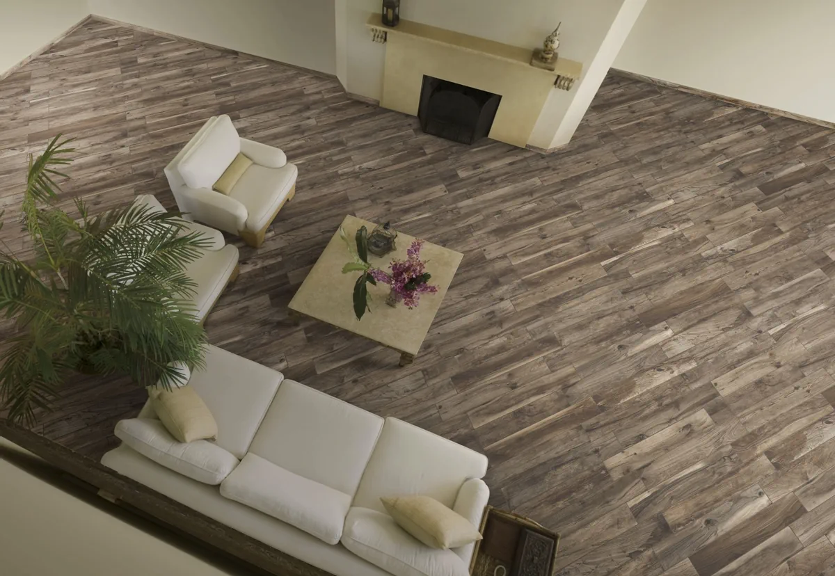 Gres Rondine HARD & SOFT efekt drewno - aranzacja w eleganckiej lazience