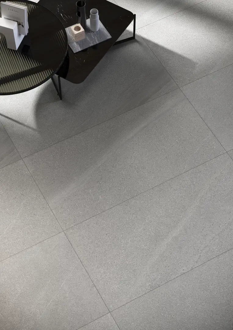 Gres Rondine BALTIC efekt beton - aranzacja w eleganckiej lazience