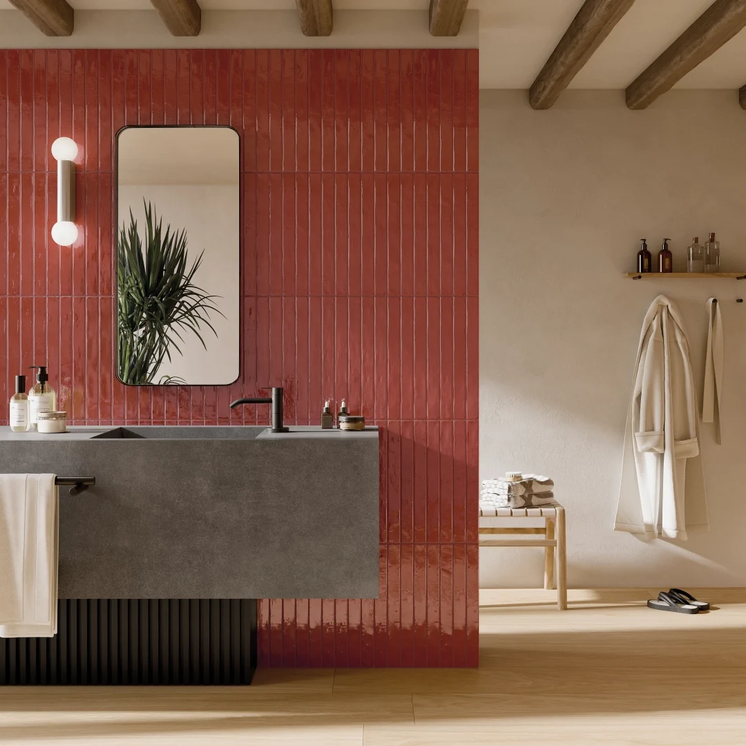 Gres Rondine COLORS efekt kolor - aranzacja w elewacji domu