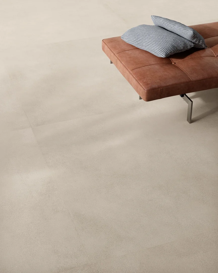 Gres Santagostino SABLE efekt beton - aranzacja w elewacji domu
