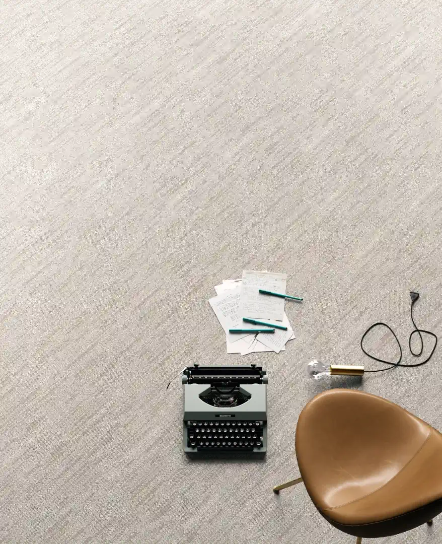 Gres Santagostino DIGITALART efekt dywan - aranzacja w przy kominku