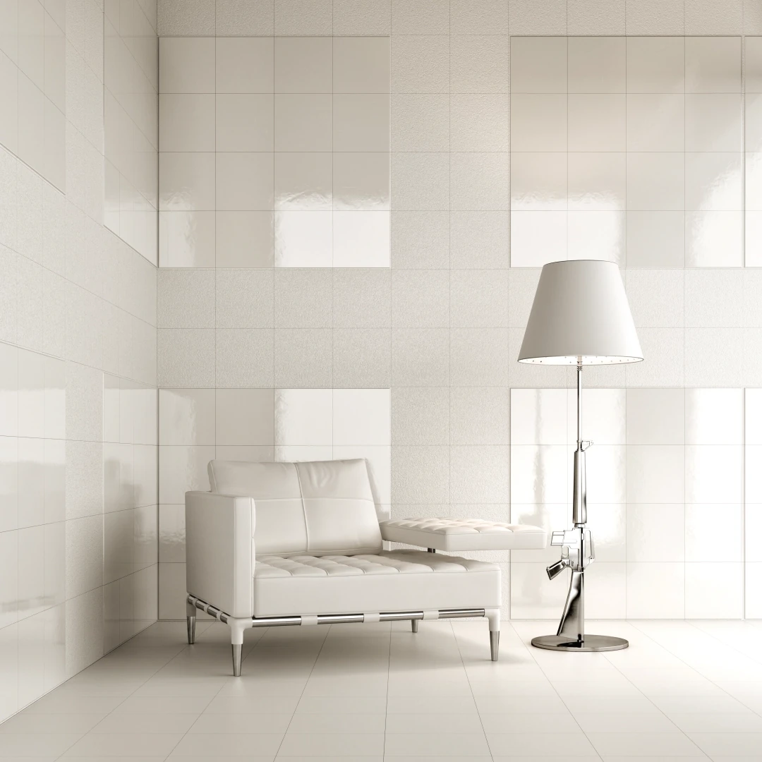 Gres Santagostino FLEXIBLE ARCHITECTURE efekt kolor - aranzacja w minimalistycznym wnetrzu