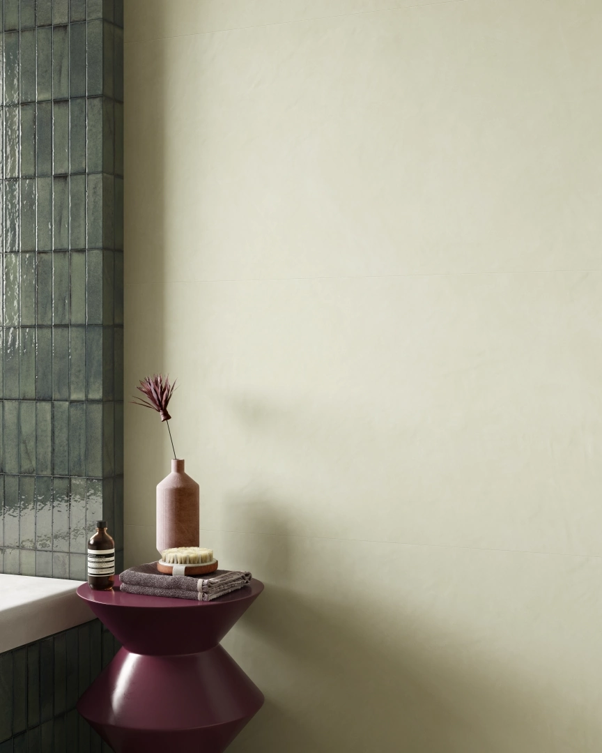 Gres Santagostino INSIDEART COLOR efekt kolor - aranzacja w nowoczesnym salonie