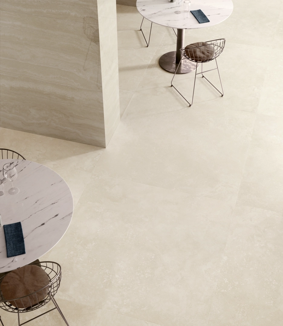 Gres Santagostino VIA APPIA efekt marmur - aranzacja w eleganckiej lazience