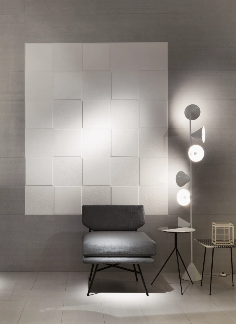 Gres Santagostino FLEXIBLE ARCHITECTURE efekt kolor - aranzacja w przestronnym holu