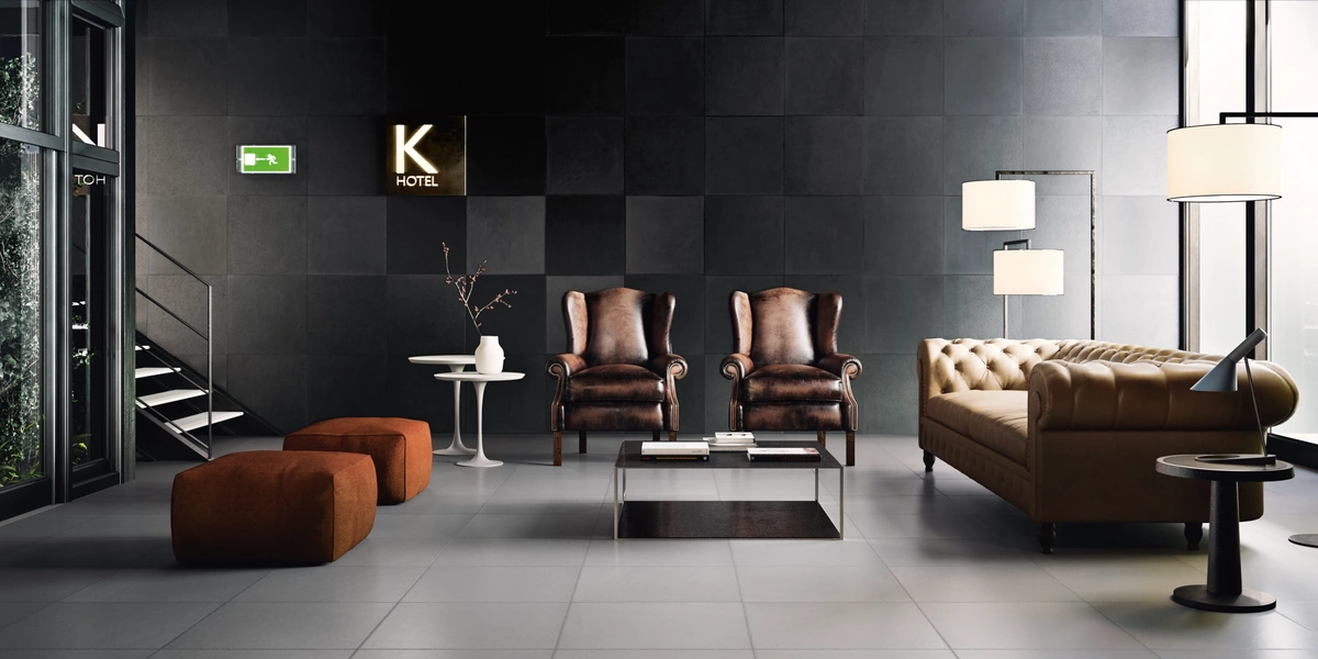 Gres Santagostino FLEXIBLE ARCHITECTURE efekt kolor - aranzacja w eleganckiej lazience