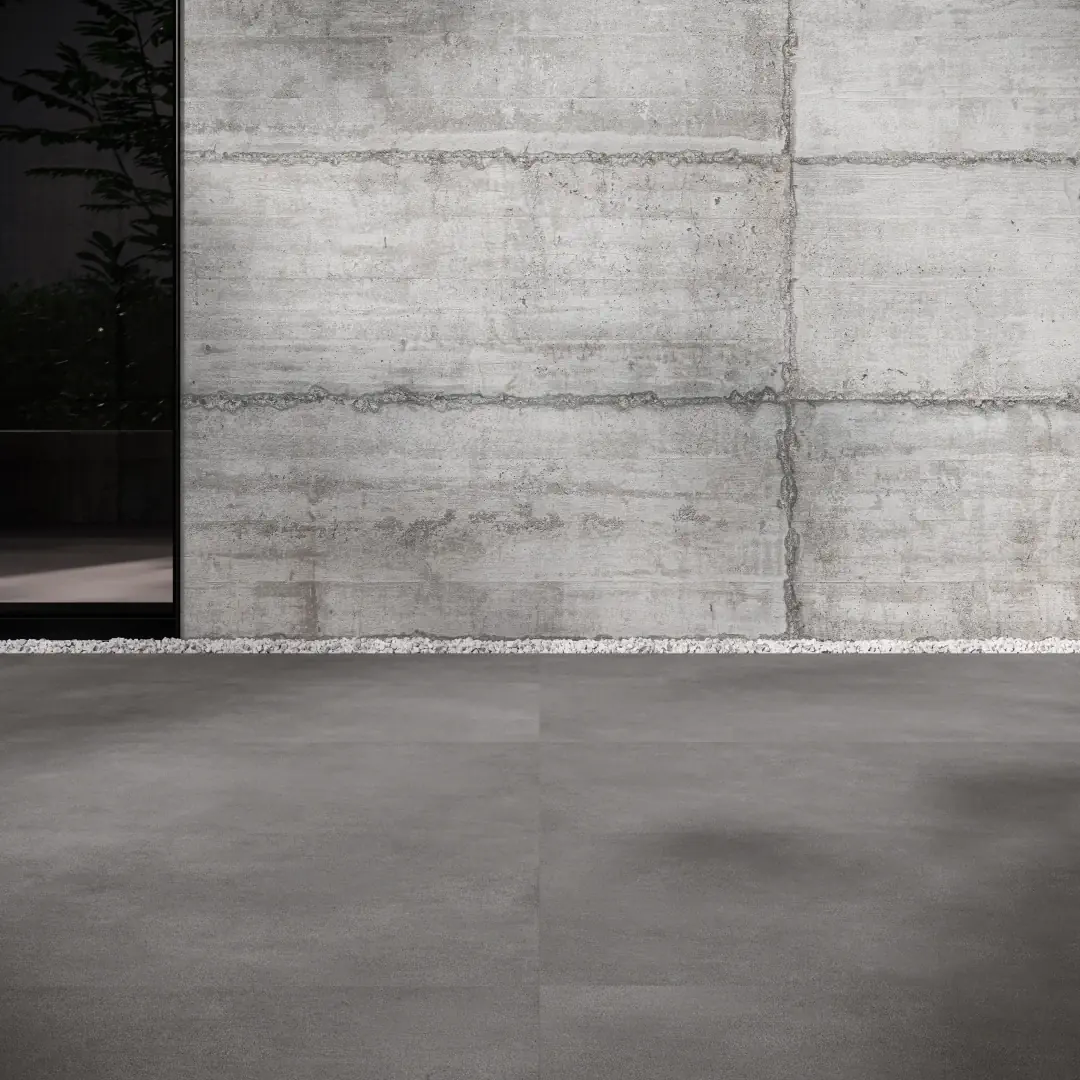 Gres Santagostino SABLE efekt beton - aranzacja w eleganckiej lazience