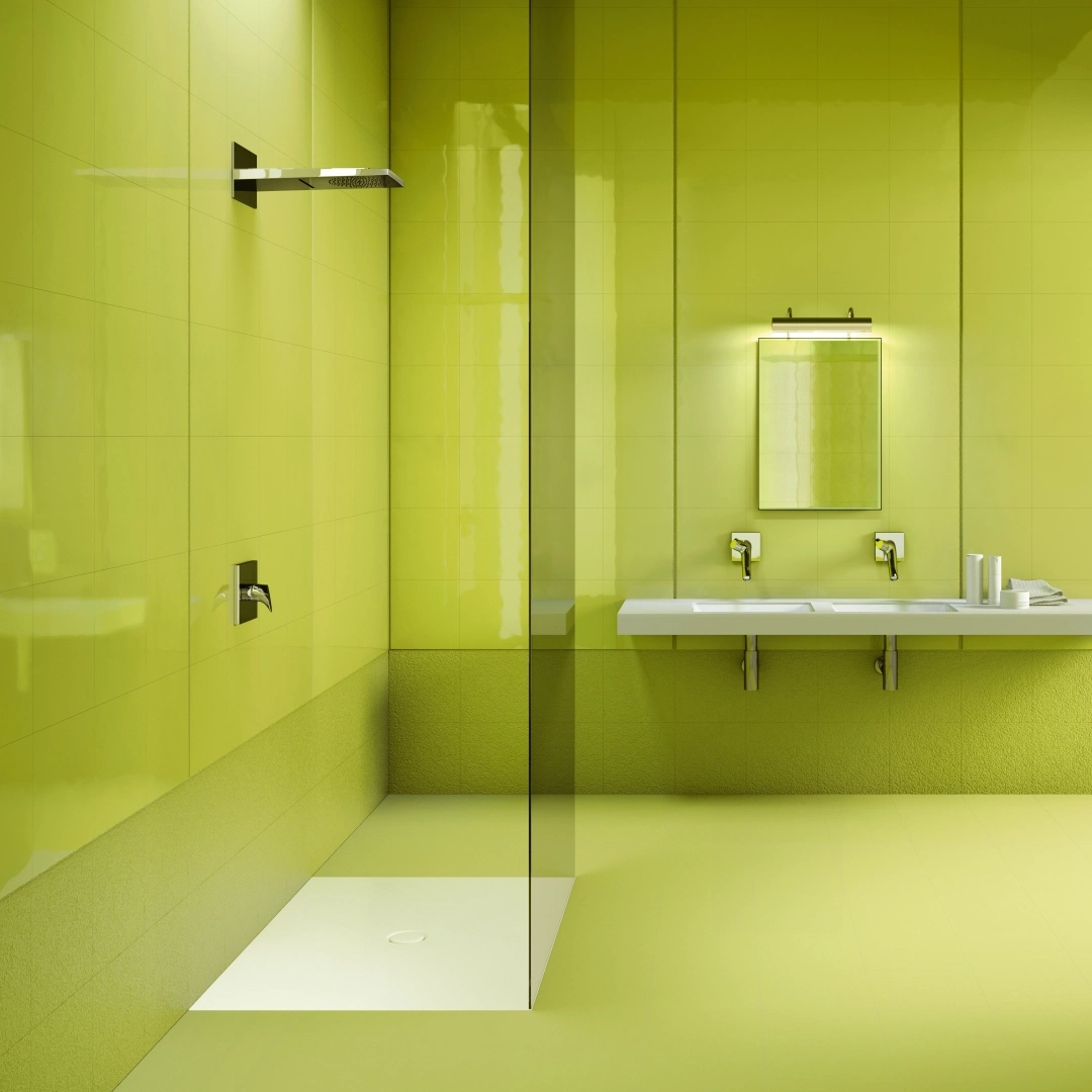 Gres Santagostino FLEXIBLE ARCHITECTURE efekt kolor - aranzacja w przy kominku