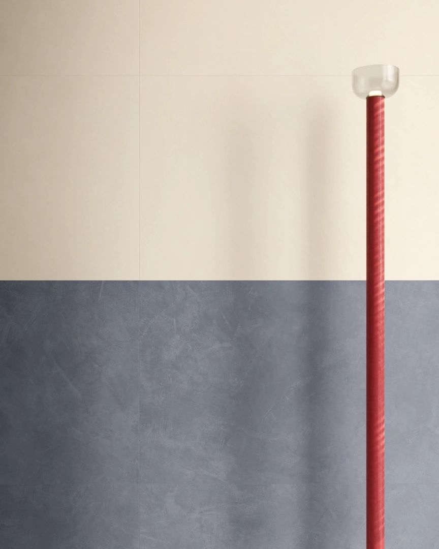 Gres Santagostino INSIDEART COLOR efekt kolor - aranzacja w minimalistycznym wnetrzu