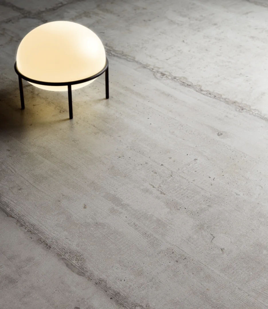 Gres Santagostino FORM efekt beton - aranzacja w minimalistycznym wnetrzu