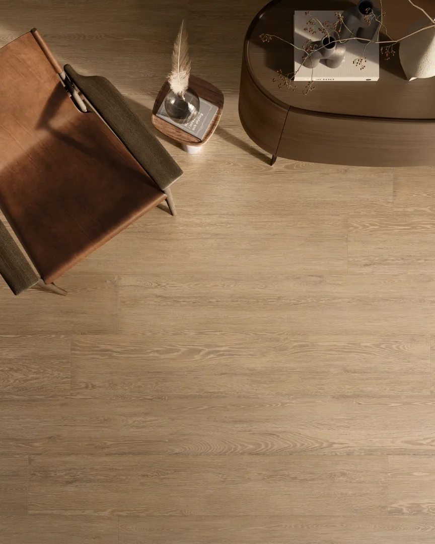 Gres Santagostino SUNWOOD efekt drewno - aranzacja w eleganckiej lazience