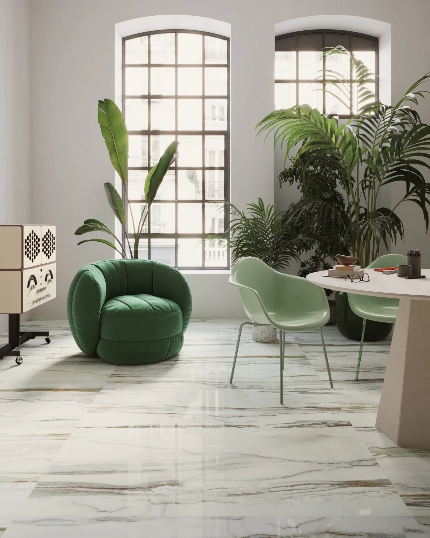 Gres Santagostino STAR efekt marmur - aranzacja w eleganckiej lazience