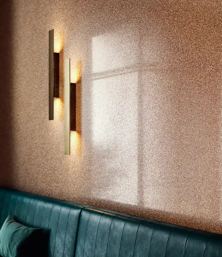 Gres Santagostino NEWDECO efekt terrazzo - aranzacja w korytarzu z naturalnym swiatlem