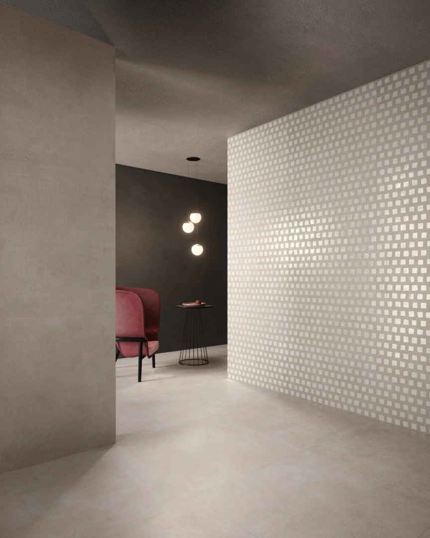 Gres Santagostino SET efekt beton - aranzacja w eleganckiej lazience